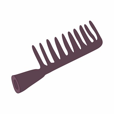 Siyah plastik tarak simgesi, karikatür tarzı