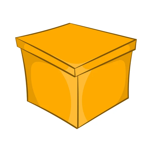 正方形の箱のアイコン、漫画のスタイル — ストックベクタ