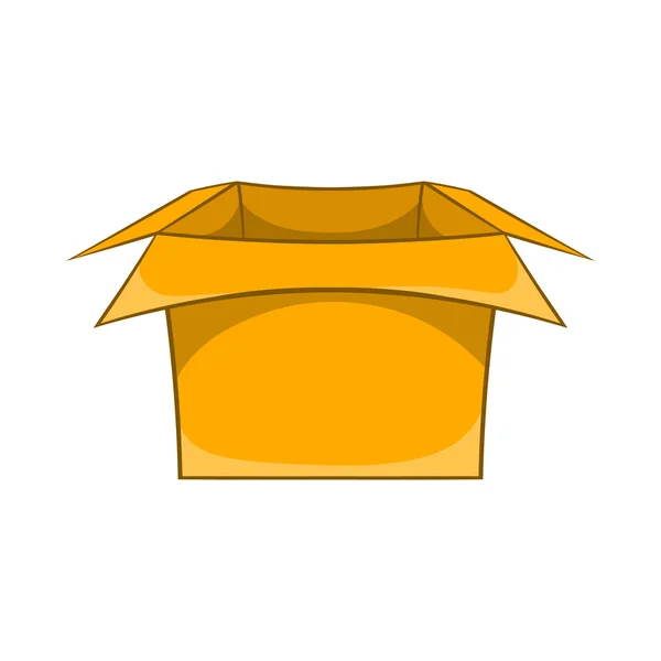 Icono de caja de cartón, estilo de dibujos animados — Vector de stock