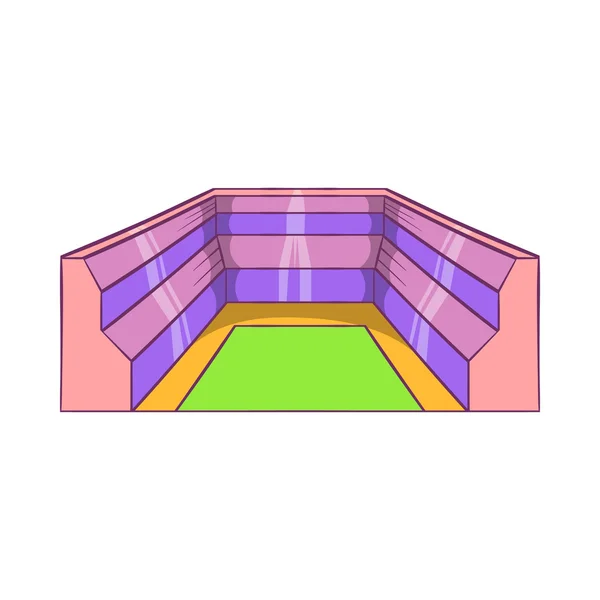 Прямокутна ікона стадіону, мультиплікаційний стиль — стоковий вектор