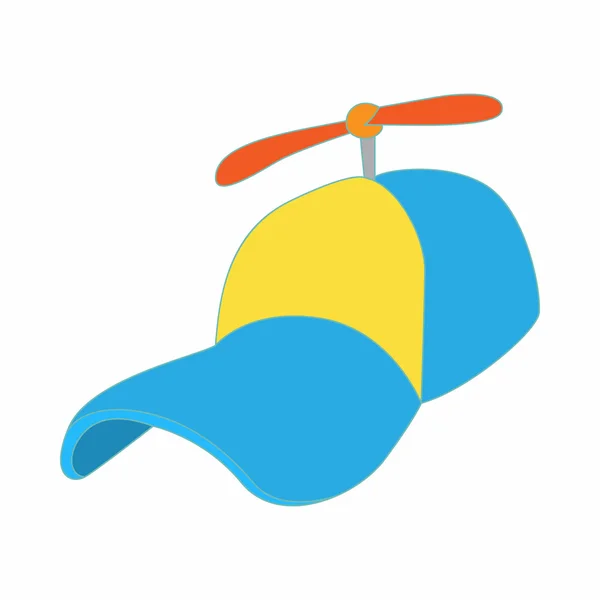 Gele en blauwe propeller GLB pictogram, cartoon stijl — Stockvector