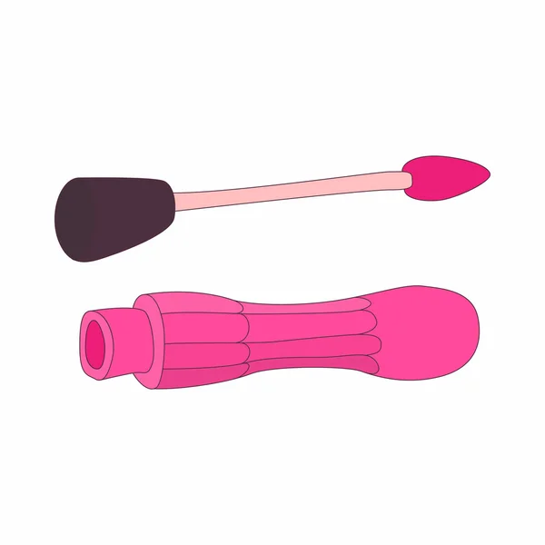 Rosa Lipgloss-Ikone, Cartoon-Stil — Stockvektor