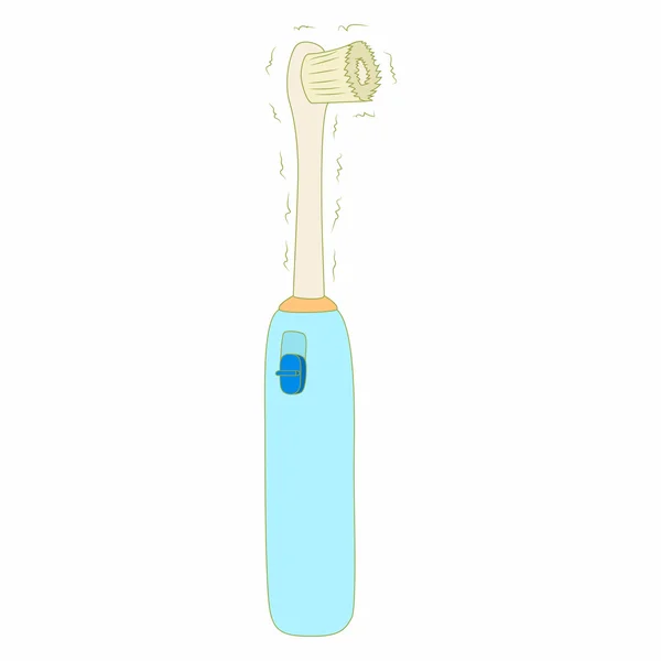 Brosse à dents électrique icône, style dessin animé — Image vectorielle