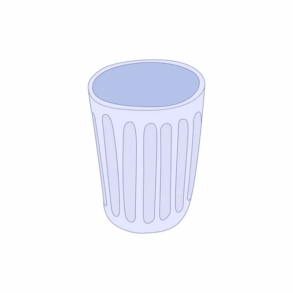 Icône poubelle, style dessin animé — Image vectorielle