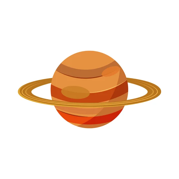 Saturnus planeet pictogram in cartoon stijl — Stockvector
