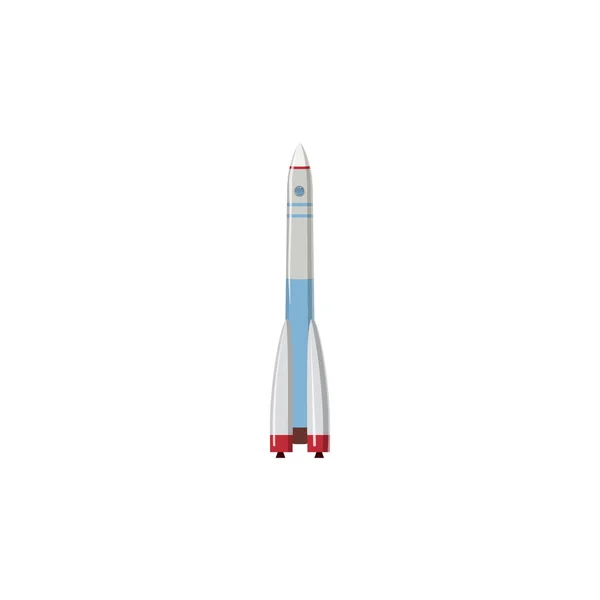 Icono de nave espacial cohete, estilo de dibujos animados — Vector de stock