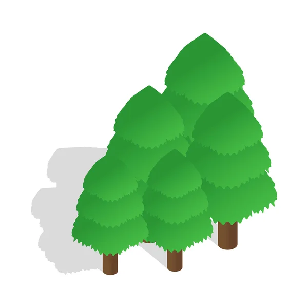 Pictogram van de bomen in isometrische 3D-stijl — Stockvector