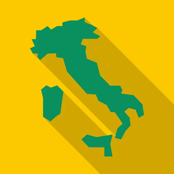 Karte von Italien Ikone, flacher Stil — Stockvektor