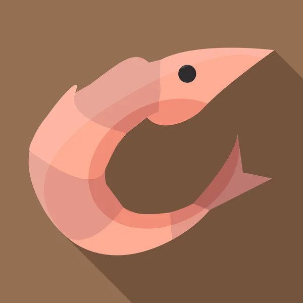 Shrimp-Symbol, flacher Stil — Stockvektor