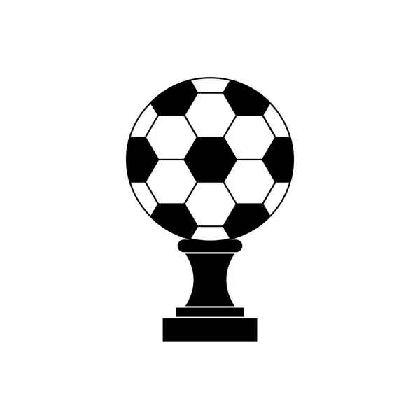 Icône de coupe championne de football, style simple noir — Image vectorielle