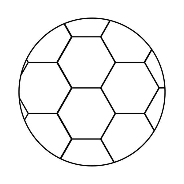 Voetbal pictogram, omtrek stijl — Stockvector