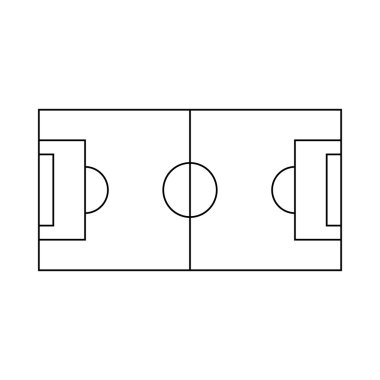 Futbol sahası simgesi, özet biçimi