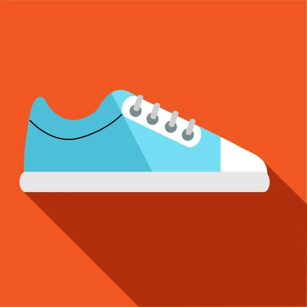 Icône de chaussure de golf bleue, style plat — Image vectorielle