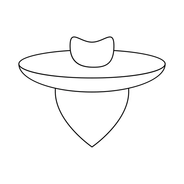 Argentyński gaucho ikona, styl konturu — Wektor stockowy
