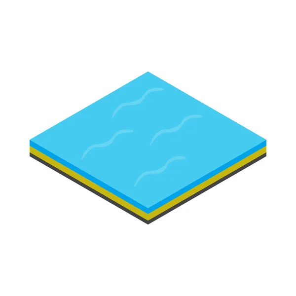Icône de mer, style 3d isométrique — Image vectorielle