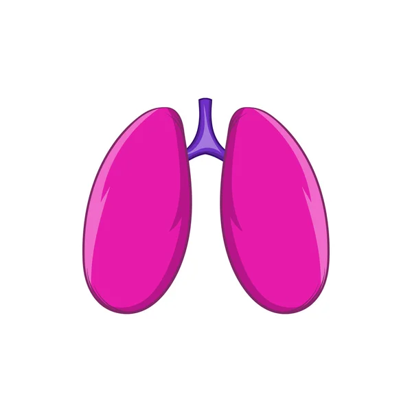 Lungs icon, cartoon style — Stock Vector