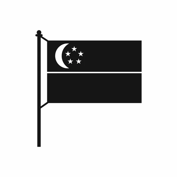 シンガポールのアイコンをシンプルなスタイルの旗 — ストックベクタ