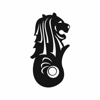 Merlion heykeli, Singapur simgesi, basit tarzı