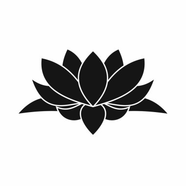 Lotus çiçek simgesi, basit tarzı