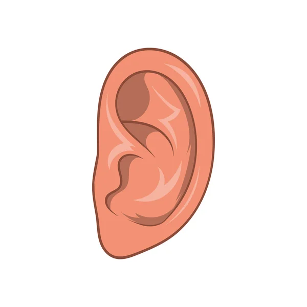 Kulak simgesi, karikatür tarzı — Stok Vektör