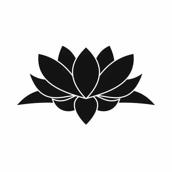Icono de flor de loto, estilo simple — Vector de stock
