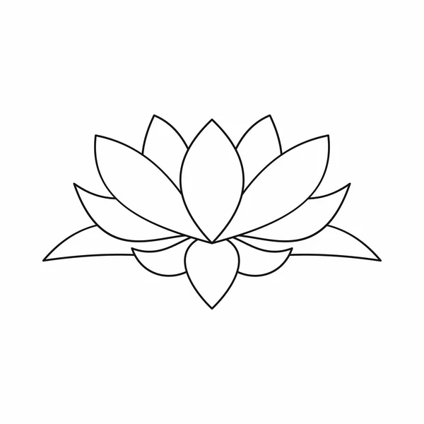 Lotus flower ikona, styl osnovy — Stockový vektor