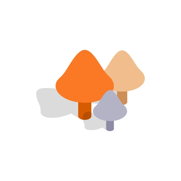 Ícone de cogumelos, estilo 3D isométrico — Vetor de Stock