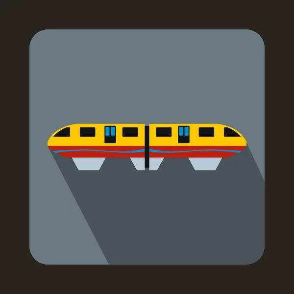 Un icono de tren monorraíl colorido, estilo plano — Vector de stock