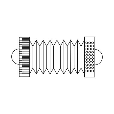 Bandoneon, tango instrument icon, outline style clipart