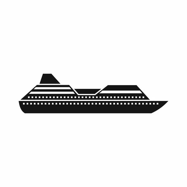 Cruise liner pictogram, eenvoudige stijl — Stockvector