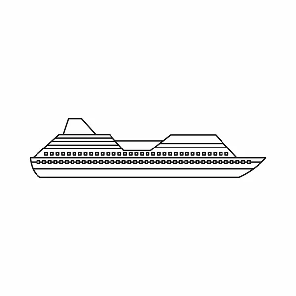 Cruise liner icon, outline style — Stock Vector