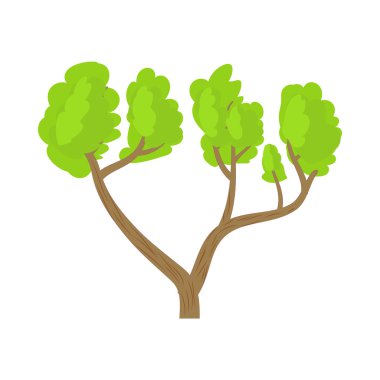 Bir bir Yayilim ile yeşil ağaç taç simgesi