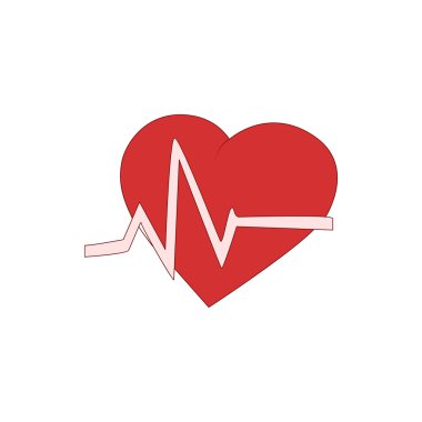 Kalp atım simgesi, karikatür tarzı