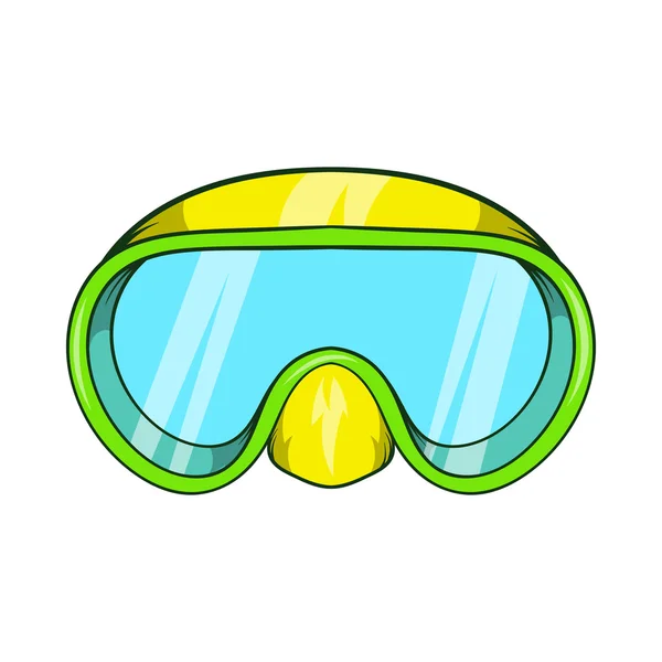 Gafas para el icono de buceo, estilo de dibujos animados — Vector de stock