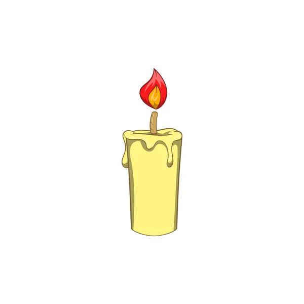 Candle icon, cartoon style — Stock Vector