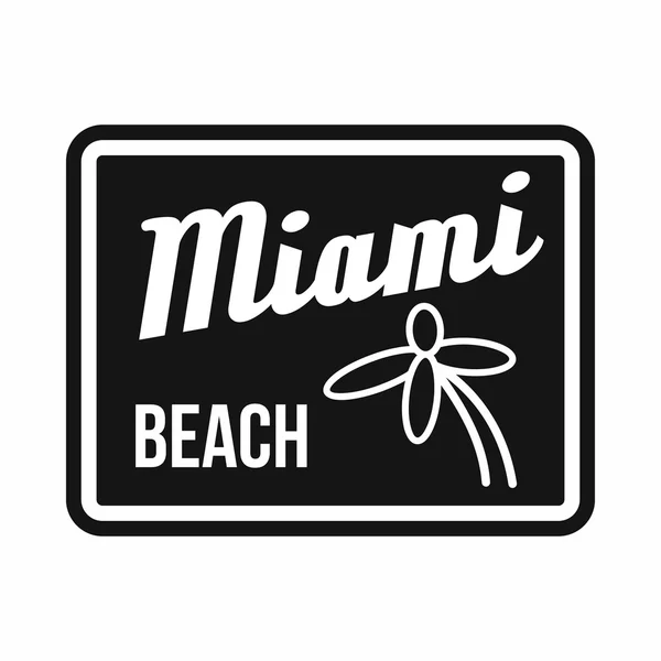 Miami icône de la plage, style simple — Image vectorielle