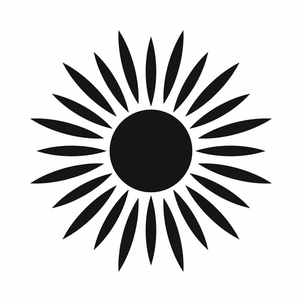 Sonne-Ikone, einfacher Stil — Stockvektor