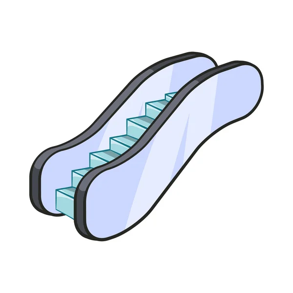 Значок ескалатора в мультиплікаційному стилі — стоковий вектор