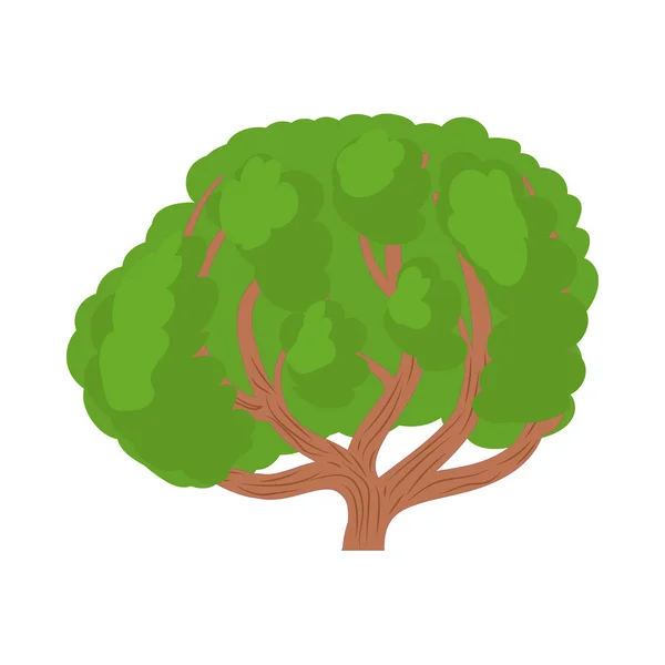 Velký zelený strom ikona v kreslených stylu — Stockový vektor