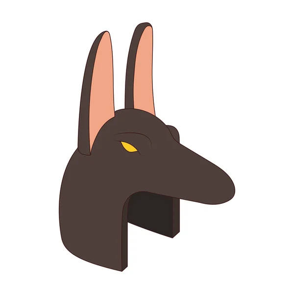 Anubis hoofd pictogram in cartoon stijl — Stockvector