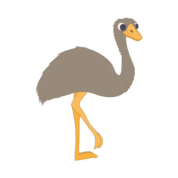 Ostrich icon, cartoon style — Stock Vector