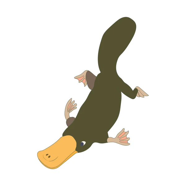 Ícone de platypus, estilo cartoon — Vetor de Stock