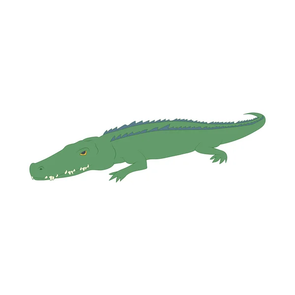 Icône crocodile, style dessin animé — Image vectorielle