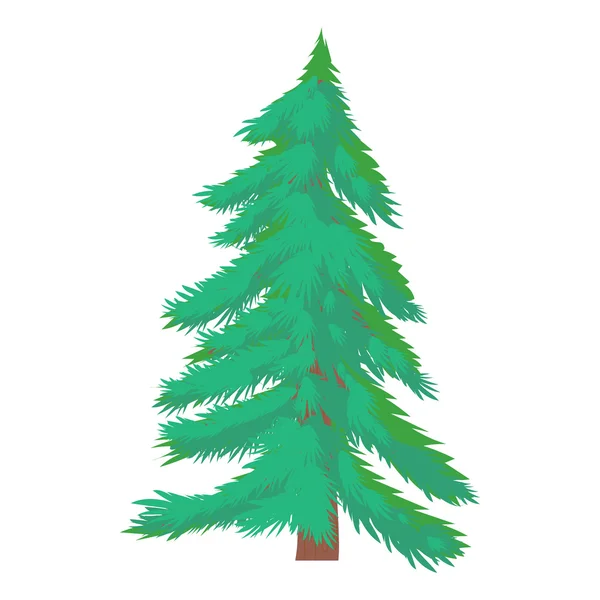 Fir tree icon, cartoon style — Stock Vector