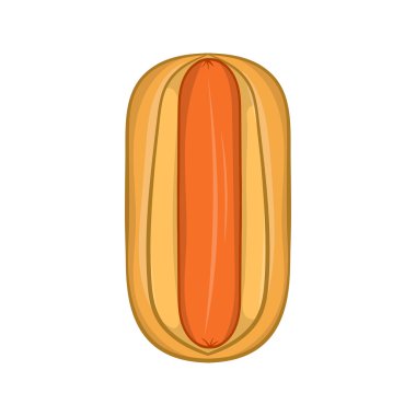 Hotdog simgesi çizgi film tarzı