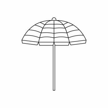 Plaj şemsiyesi simgesi, taslak biçimi