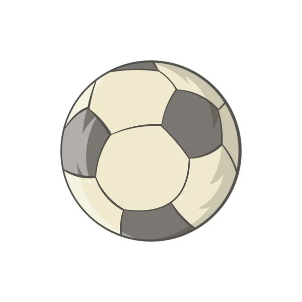 Икона футбольного мяча в мультипликационном стиле — стоковый вектор
