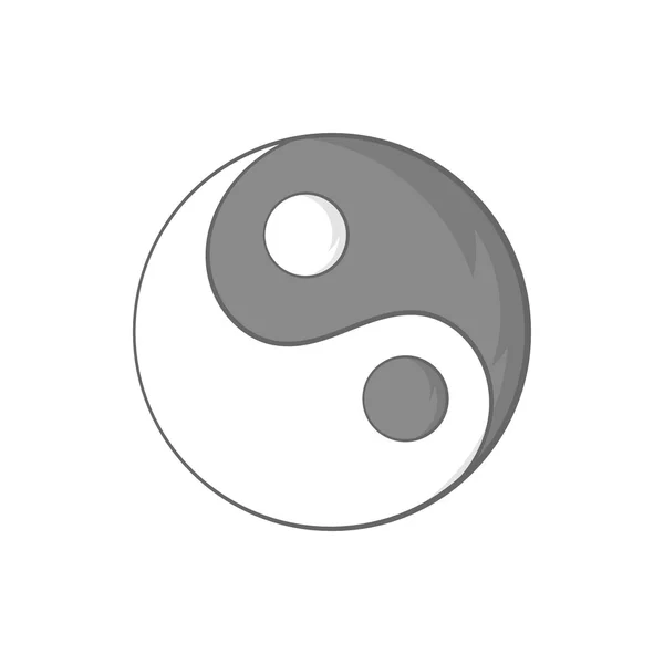 Icono de signo de Yin Yang en estilo de dibujos animados — Vector de stock