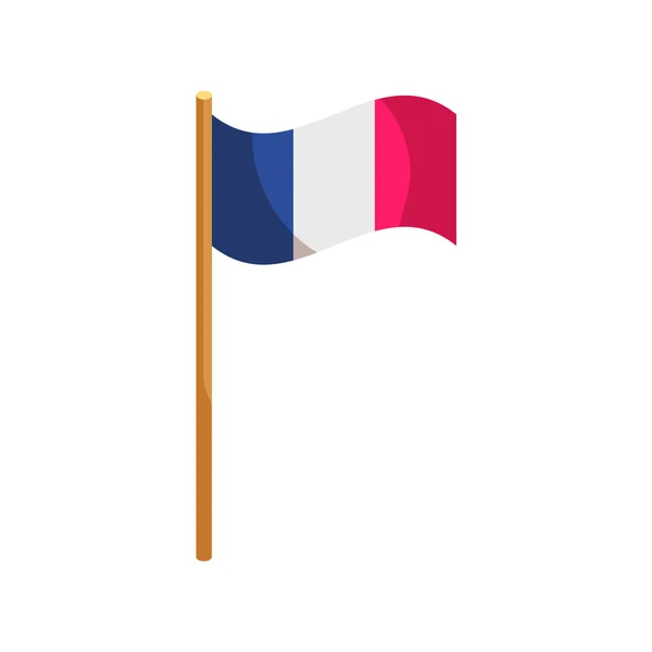 Flagge der Frankreich-Ikone, Cartoon-Stil — Stockvektor