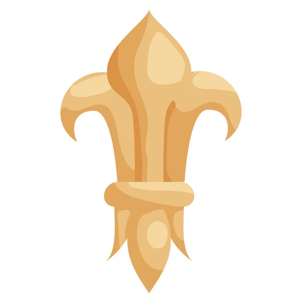 Icono de Fleur de lis en estilo de dibujos animados — Vector de stock